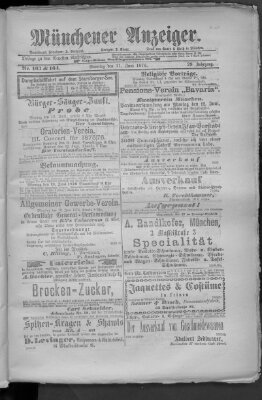 Münchener Anzeiger (Münchner neueste Nachrichten) Sonntag 11. Juni 1876