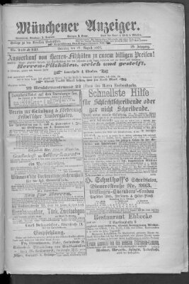 Münchener Anzeiger (Münchner neueste Nachrichten) Sonntag 27. August 1876