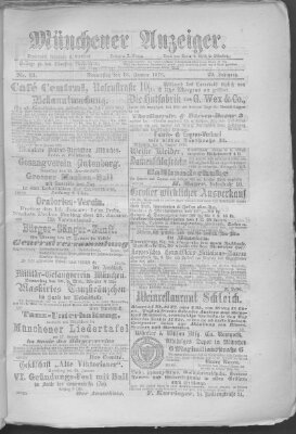 Münchener Anzeiger (Münchner neueste Nachrichten) Donnerstag 13. Januar 1876