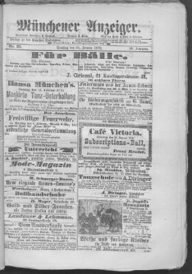 Münchener Anzeiger (Münchner neueste Nachrichten) Dienstag 25. Januar 1876