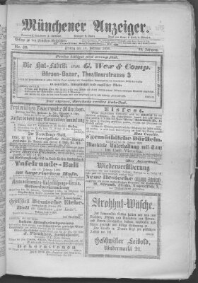 Münchener Anzeiger (Münchner neueste Nachrichten) Freitag 18. Februar 1876