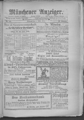 Münchener Anzeiger (Münchner neueste Nachrichten) Mittwoch 1. März 1876