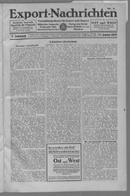 Export-Nachrichten (Münchner neueste Nachrichten) Samstag 17. Januar 1925