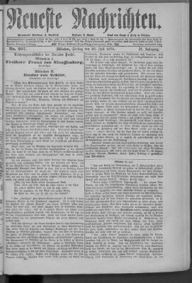 Neueste Nachrichten (Münchner neueste Nachrichten) Freitag 26. Juli 1878