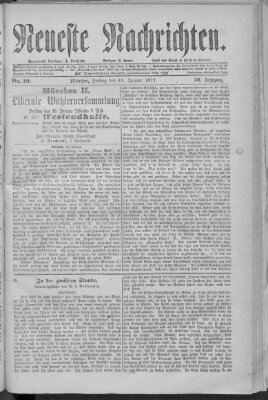 Neueste Nachrichten (Münchner neueste Nachrichten) Freitag 19. Januar 1877