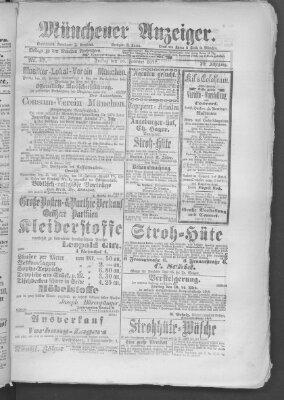 Münchener Anzeiger (Münchner neueste Nachrichten) Freitag 16. Februar 1877