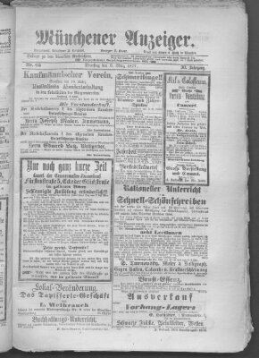 Münchener Anzeiger (Münchner neueste Nachrichten) Dienstag 6. März 1877