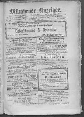 Münchener Anzeiger (Münchner neueste Nachrichten) Donnerstag 29. März 1877