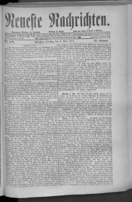 Neueste Nachrichten (Münchner neueste Nachrichten) Dienstag 8. Mai 1877