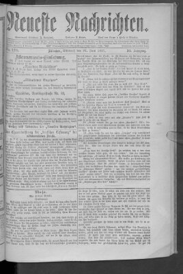 Neueste Nachrichten (Münchner neueste Nachrichten) Mittwoch 27. Juni 1877