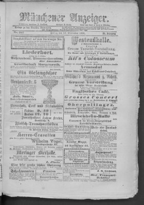 Münchener Anzeiger (Münchner neueste Nachrichten) Freitag 20. September 1878