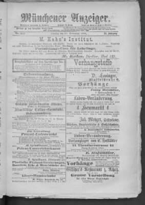 Münchener Anzeiger (Münchner neueste Nachrichten) Dienstag 24. September 1878