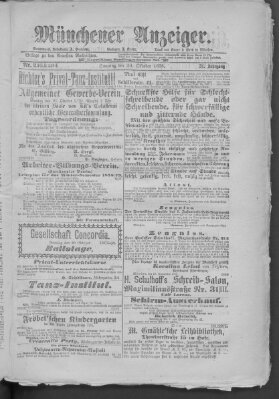 Münchener Anzeiger (Münchner neueste Nachrichten) Sonntag 20. Oktober 1878