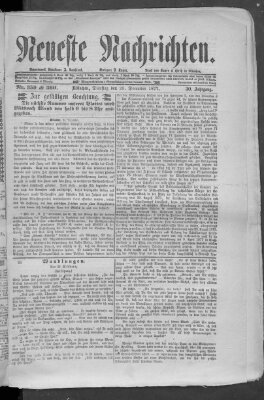 Neueste Nachrichten (Münchner neueste Nachrichten) Dienstag 25. Dezember 1877