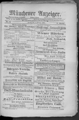 Münchener Anzeiger (Münchner neueste Nachrichten) Freitag 8. Februar 1878