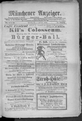 Münchener Anzeiger (Münchner neueste Nachrichten) Sonntag 17. Februar 1878