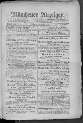 Münchener Anzeiger (Münchner neueste Nachrichten) Sonntag 24. Februar 1878