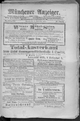 Münchener Anzeiger (Münchner neueste Nachrichten) Sonntag 30. September 1877