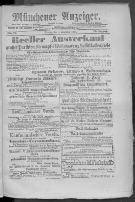 Münchener Anzeiger (Münchner neueste Nachrichten) Dienstag 4. Dezember 1877