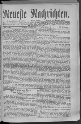 Neueste Nachrichten (Münchner neueste Nachrichten) Freitag 22. Oktober 1880