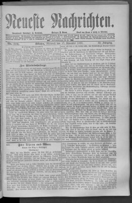 Neueste Nachrichten (Münchner neueste Nachrichten) Mittwoch 17. November 1880