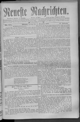 Neueste Nachrichten (Münchner neueste Nachrichten) Freitag 3. Dezember 1880