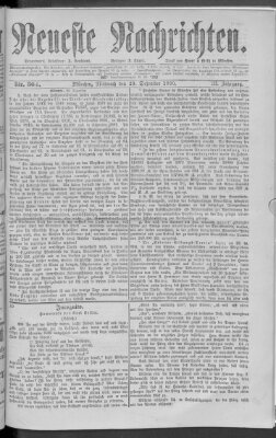 Neueste Nachrichten (Münchner neueste Nachrichten) Mittwoch 29. Dezember 1880