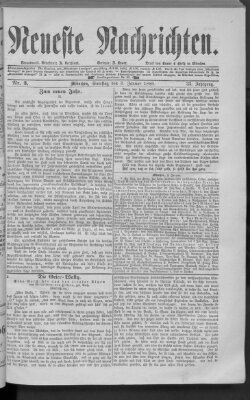 Neueste Nachrichten (Münchner neueste Nachrichten) Samstag 3. Januar 1880