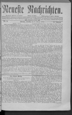 Neueste Nachrichten (Münchner neueste Nachrichten) Dienstag 6. Januar 1880