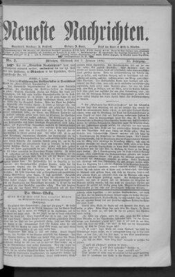 Neueste Nachrichten (Münchner neueste Nachrichten) Mittwoch 7. Januar 1880