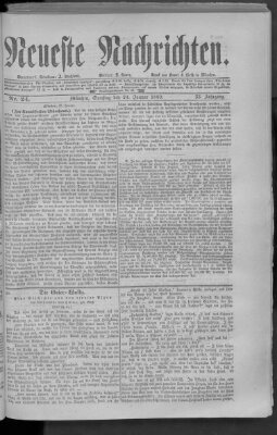 Neueste Nachrichten (Münchner neueste Nachrichten) Samstag 24. Januar 1880