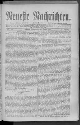 Neueste Nachrichten (Münchner neueste Nachrichten) Mittwoch 28. Januar 1880