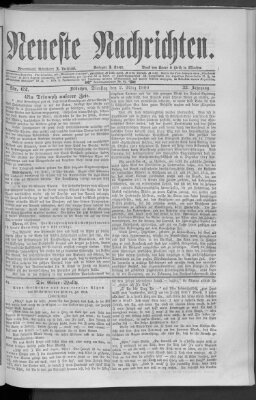 Neueste Nachrichten (Münchner neueste Nachrichten) Dienstag 2. März 1880