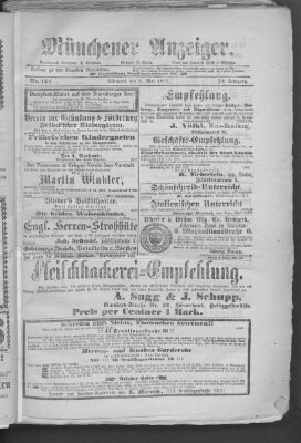 Münchener Anzeiger (Münchner neueste Nachrichten) Mittwoch 2. Mai 1877