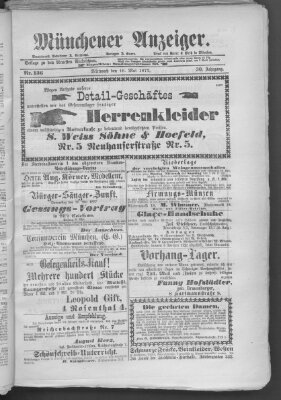 Münchener Anzeiger (Münchner neueste Nachrichten) Mittwoch 16. Mai 1877