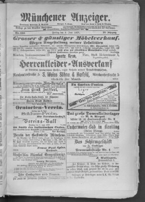 Münchener Anzeiger (Münchner neueste Nachrichten) Freitag 8. Juni 1877