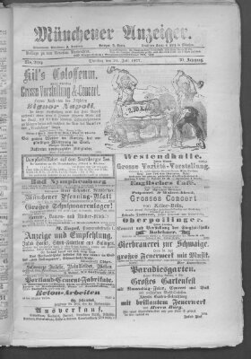 Münchener Anzeiger (Münchner neueste Nachrichten) Dienstag 24. Juli 1877