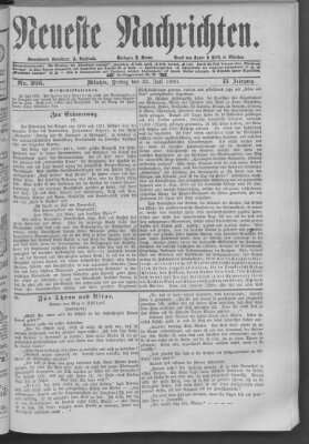 Neueste Nachrichten (Münchner neueste Nachrichten) Freitag 23. Juli 1880