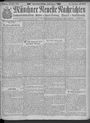 Münchner neueste Nachrichten Freitag 20. Mai 1892