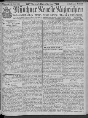 Münchner neueste Nachrichten Mittwoch 25. Mai 1892