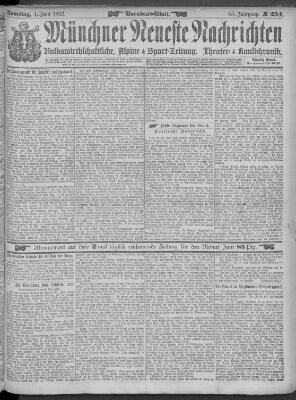 Münchner neueste Nachrichten Samstag 4. Juni 1892