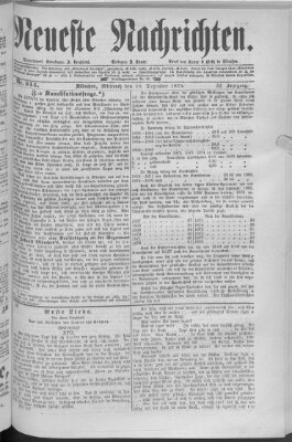 Neueste Nachrichten (Münchner neueste Nachrichten) Mittwoch 10. Dezember 1879