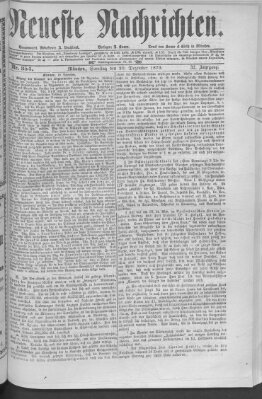 Neueste Nachrichten (Münchner neueste Nachrichten) Samstag 20. Dezember 1879