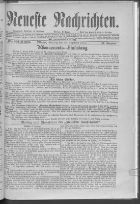 Neueste Nachrichten (Münchner neueste Nachrichten) Sonntag 28. Dezember 1879