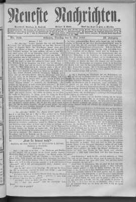 Neueste Nachrichten (Münchner neueste Nachrichten) Samstag 8. Mai 1880