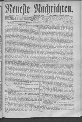 Neueste Nachrichten (Münchner neueste Nachrichten) Mittwoch 19. Mai 1880