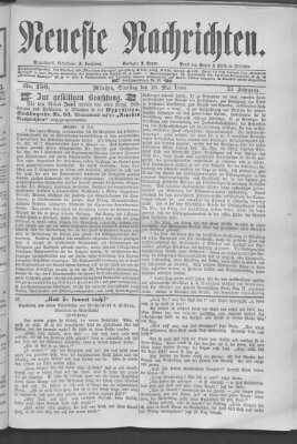 Neueste Nachrichten (Münchner neueste Nachrichten) Samstag 29. Mai 1880