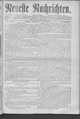 Neueste Nachrichten (Münchner neueste Nachrichten) Samstag 5. Juni 1880