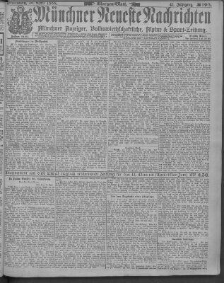 Münchner neueste Nachrichten Mittwoch 25. April 1888