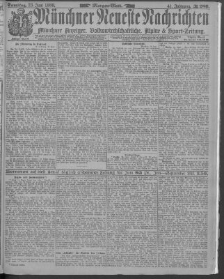 Münchner neueste Nachrichten Samstag 23. Juni 1888